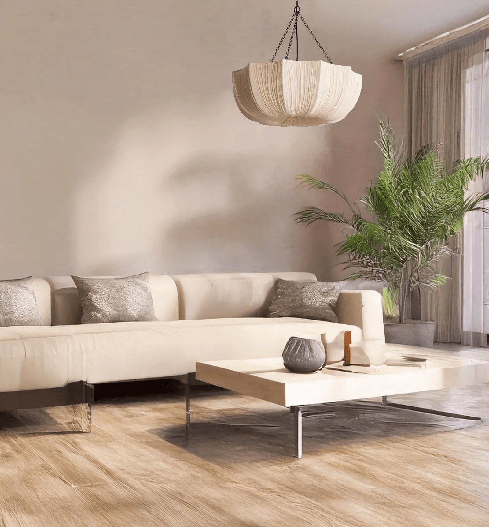 Aurelia Vintage Stoff Pendelleuchte Lampe-Letslighting