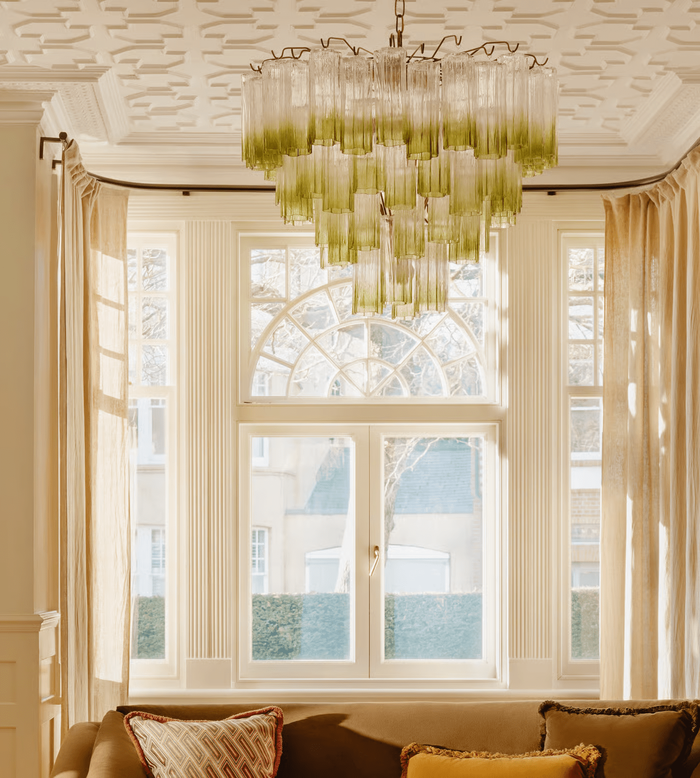 Aurora Chandelier Murano Glass Tiered Green - Neutralighting