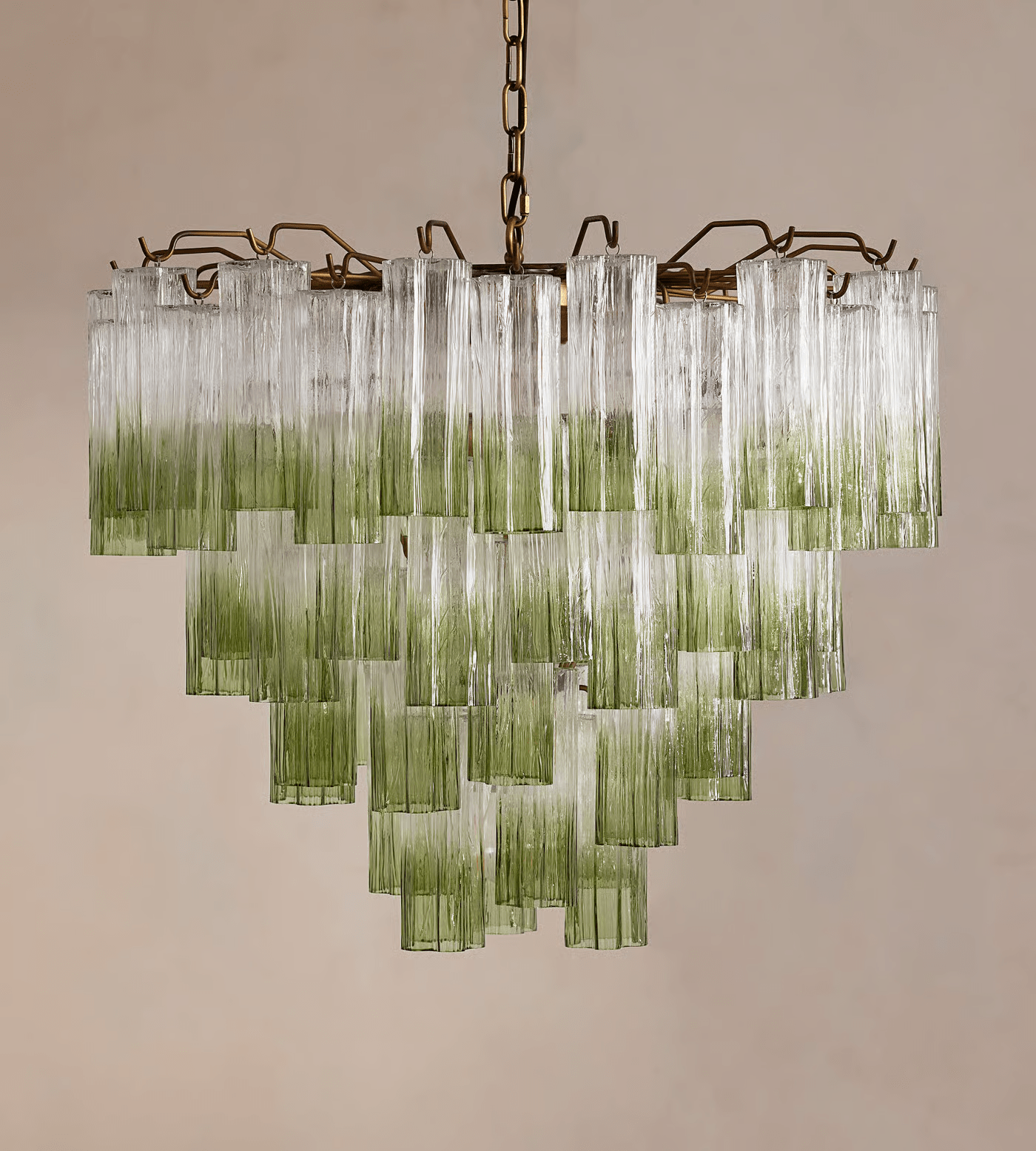 Aurora Chandelier Murano Glass Tiered Green - Neutralighting