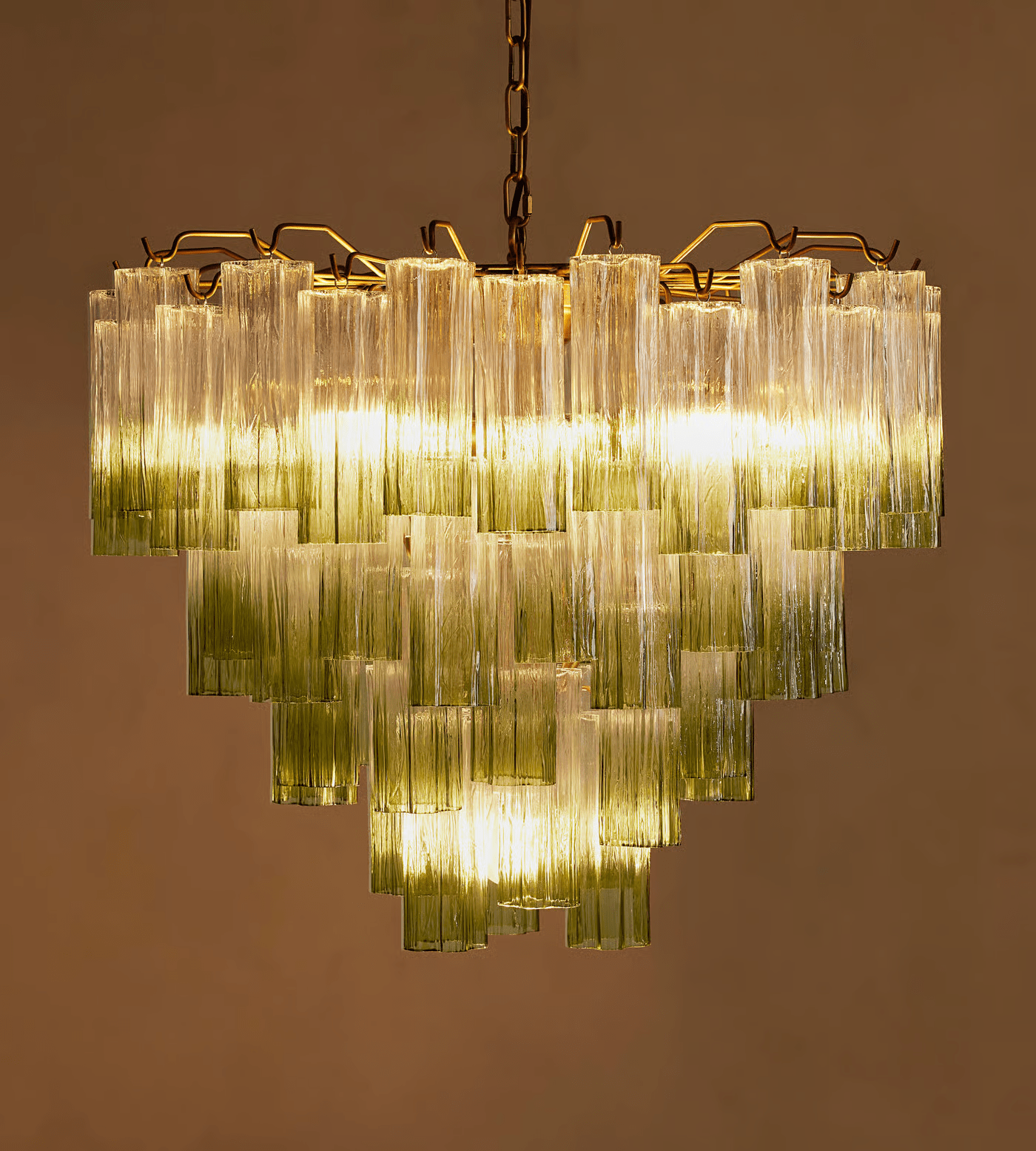 Aurora Chandelier Murano Glass Tiered Green - Neutralighting