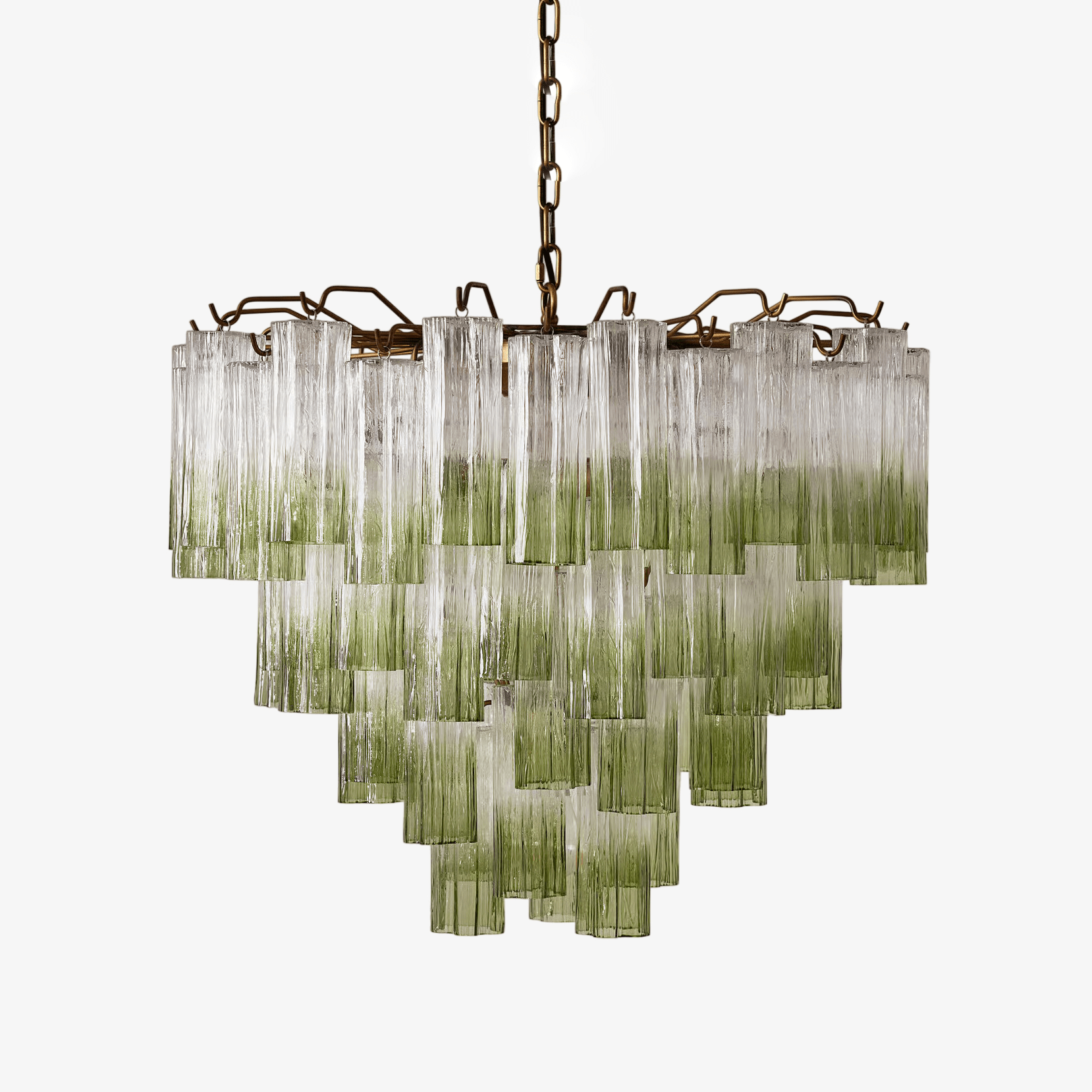 Aurora Chandelier Murano Glass Tiered Green - Neutralighting