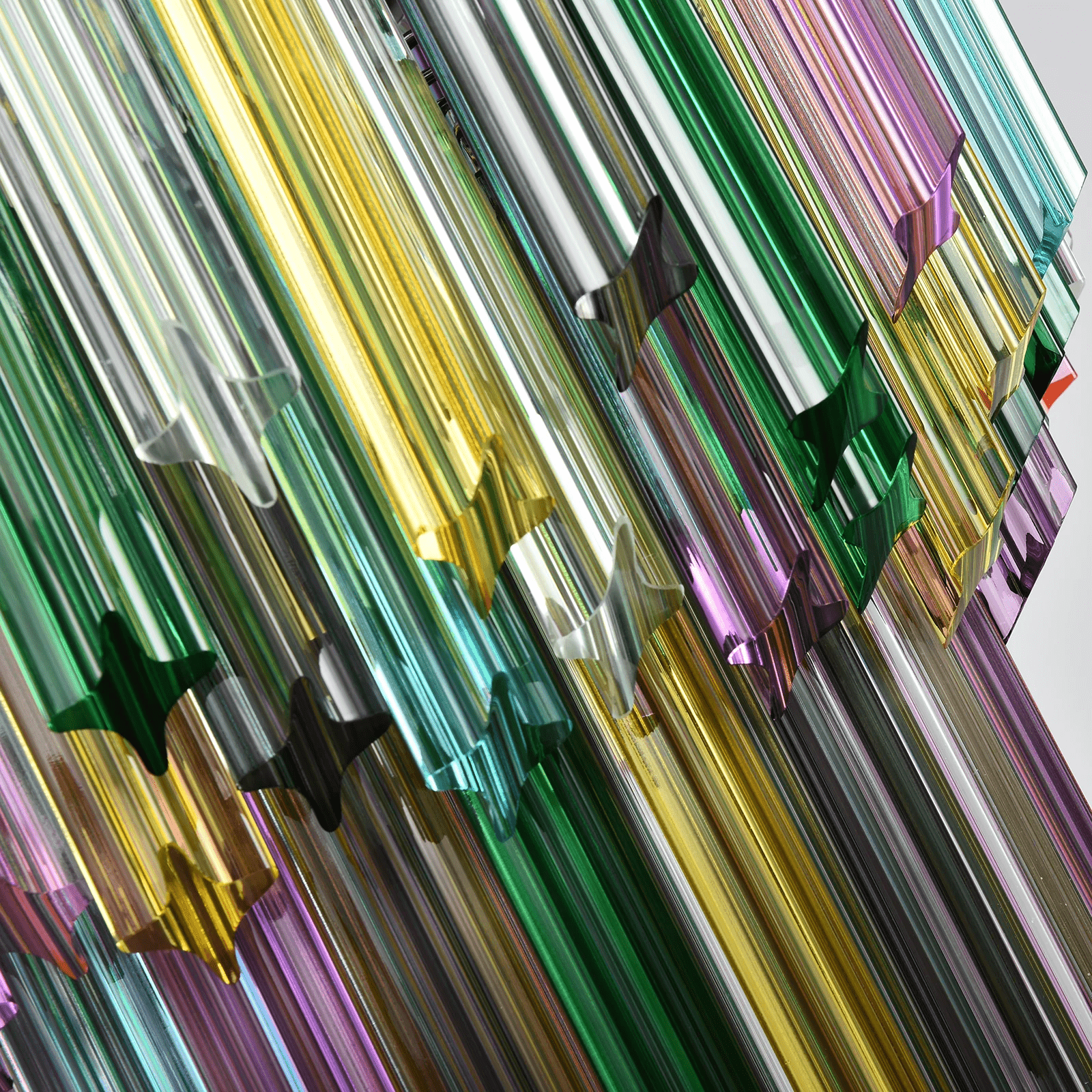 Aurora Chandelier Murano Glass Colorful Prism - Neutralighting