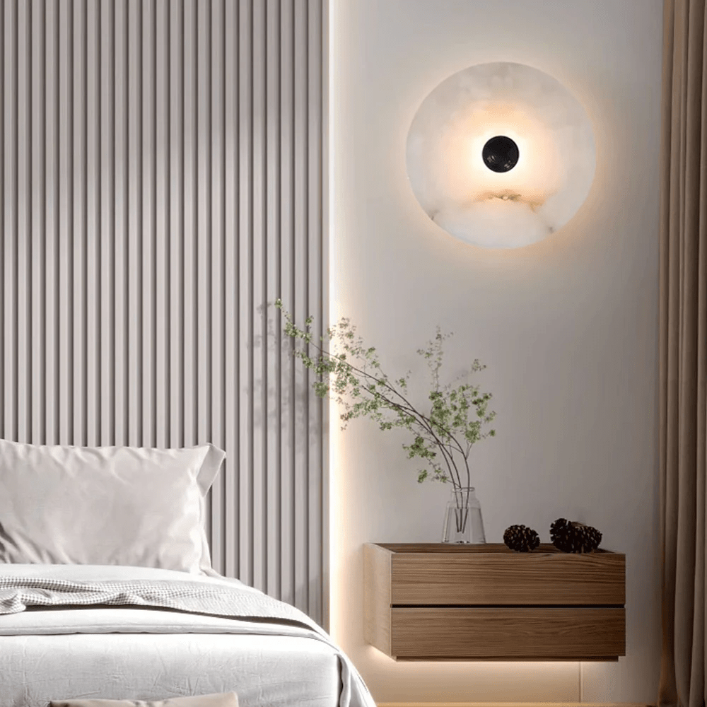 Selene Minimalist Alabaster Ceiling Light - Blowlighting