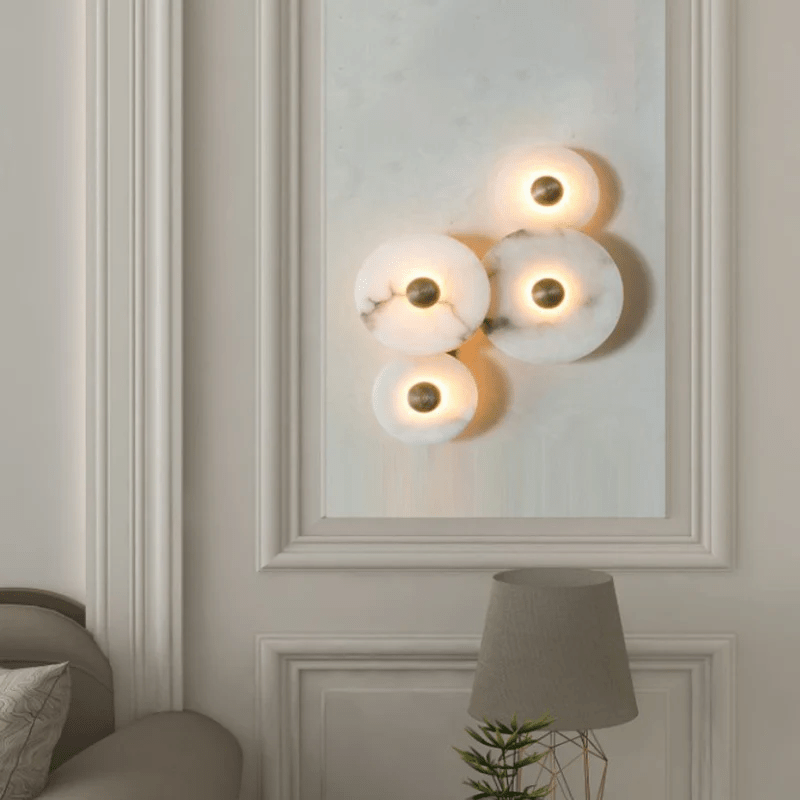 Selene Minimalist Alabaster Ceiling Light - Blowlighting