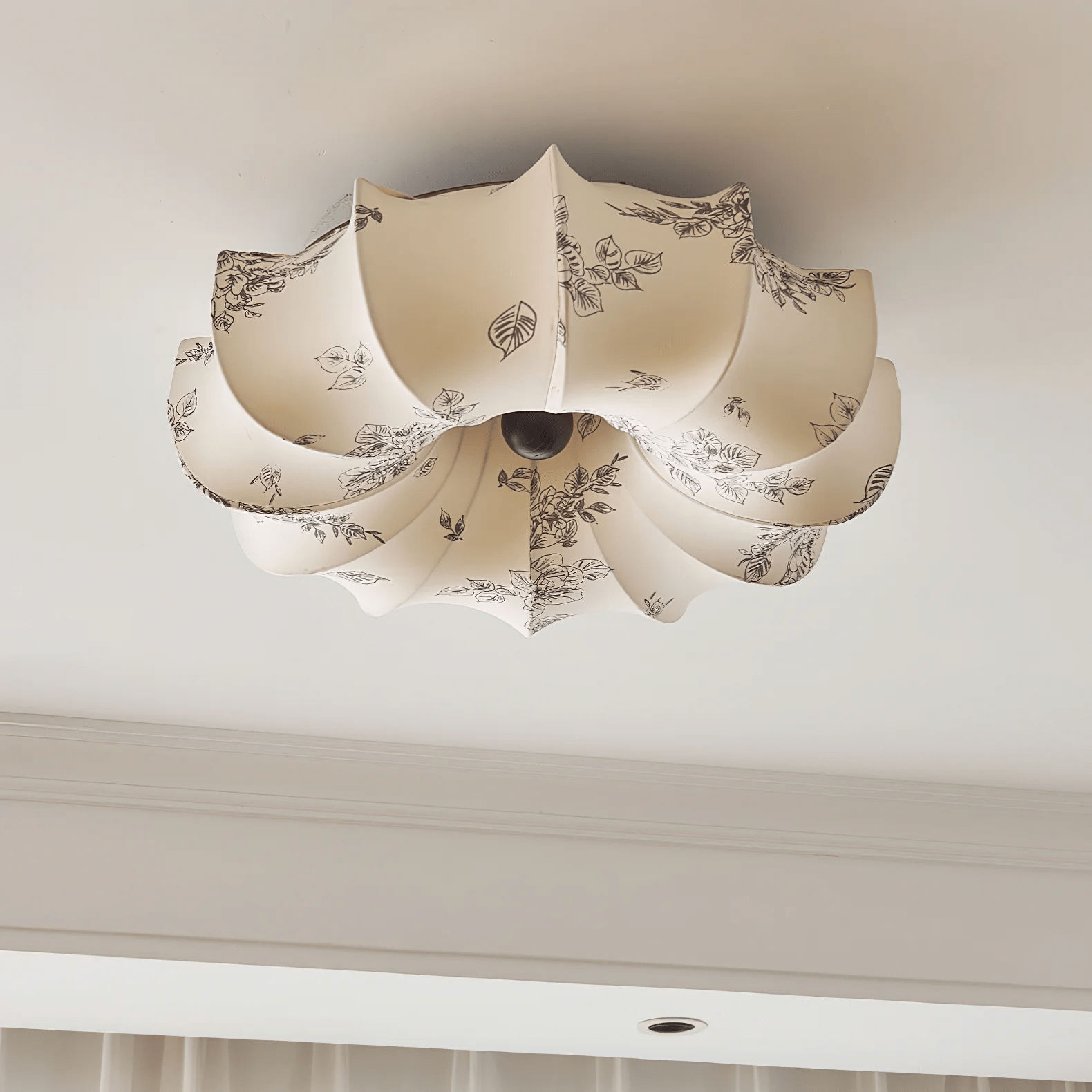 Vivaria Premium Nordic Art Deckenleuchte aus Holz und Stoff-Letslighting