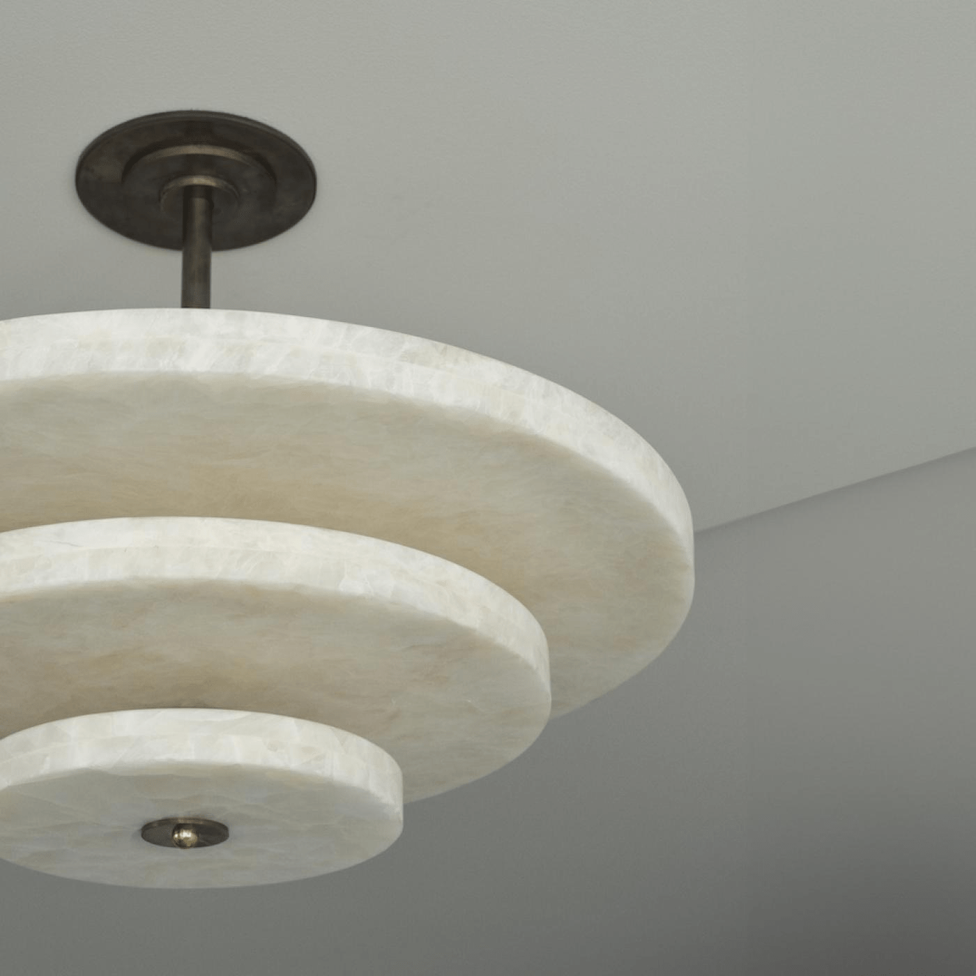 Liora Minimalist Alabaster Pendant Light Chandelier - Neutralighting