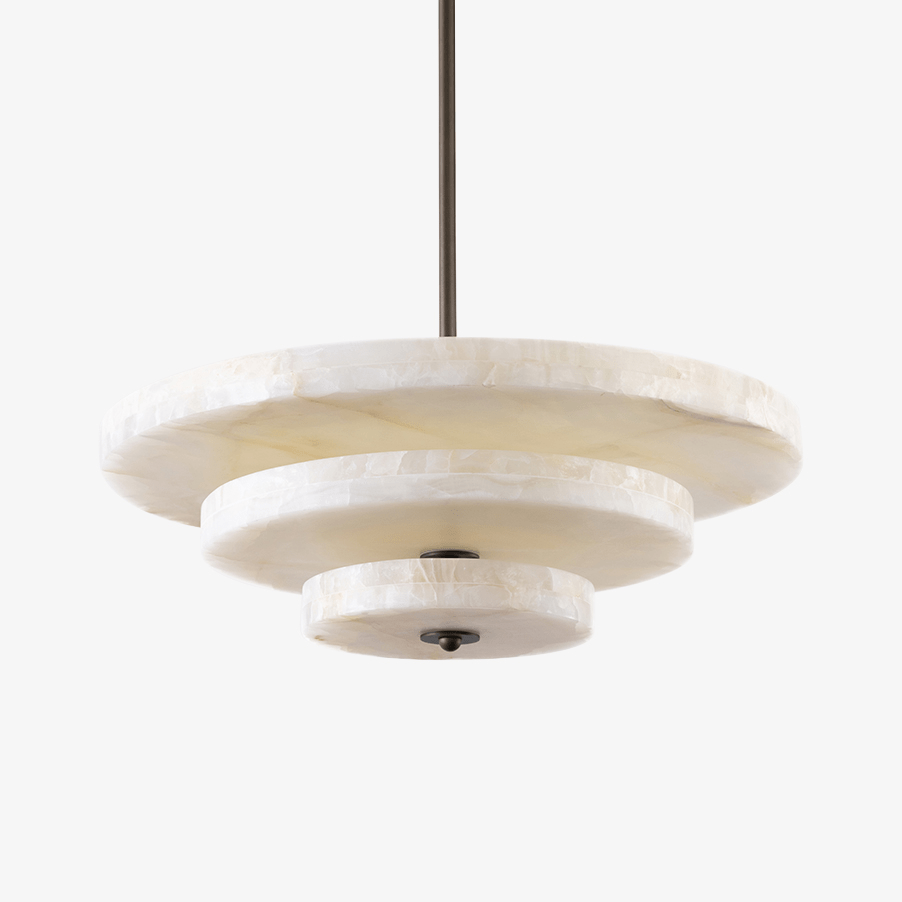 Liora Minimalist Alabaster Pendant Light Chandelier - Neutralighting