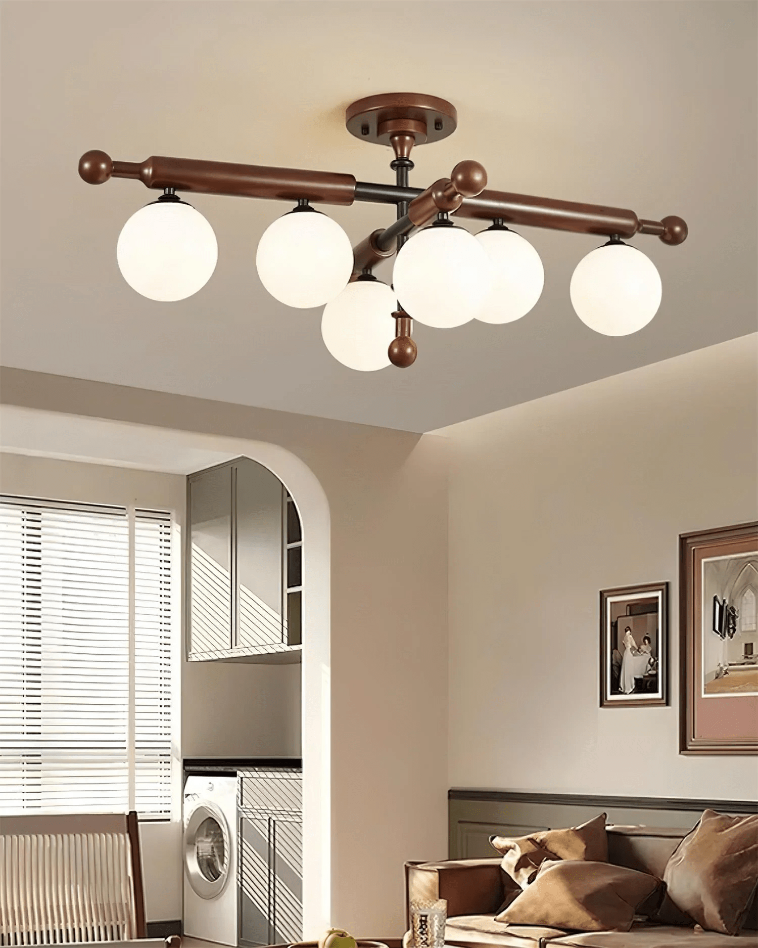 Rusticana Crossbeam Holz Deckenleuchte-Letslighting