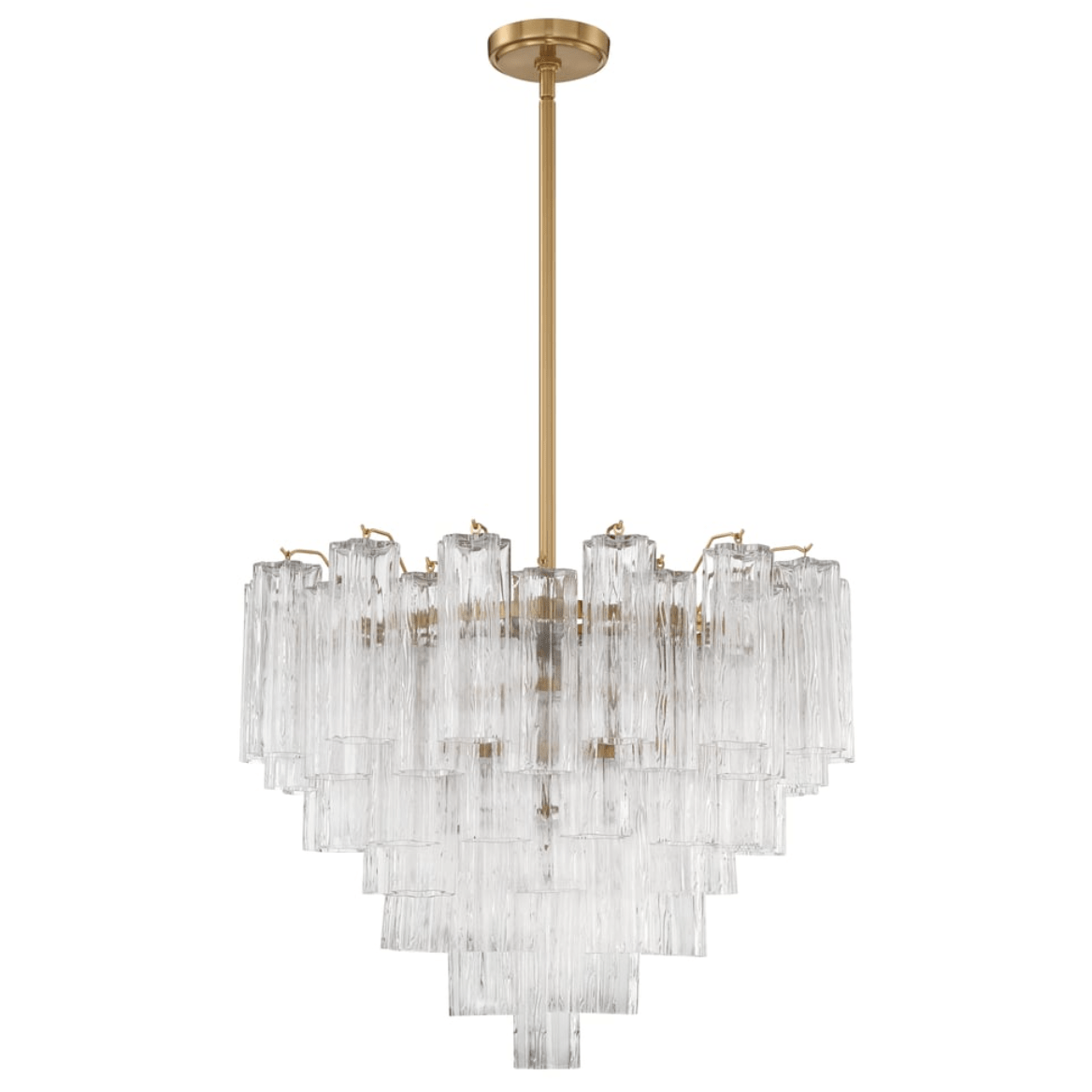 Aurora Murano Chandelier Glass Tube Layered Amber - Neutralighting