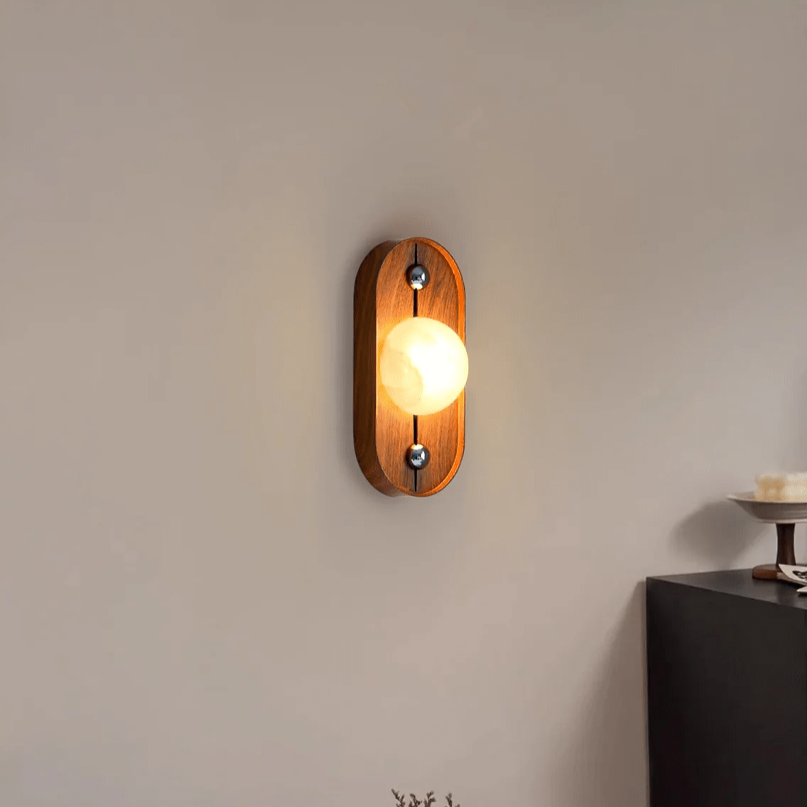 Orlin Alabaster Wood Wall Sconce - Neutralighting