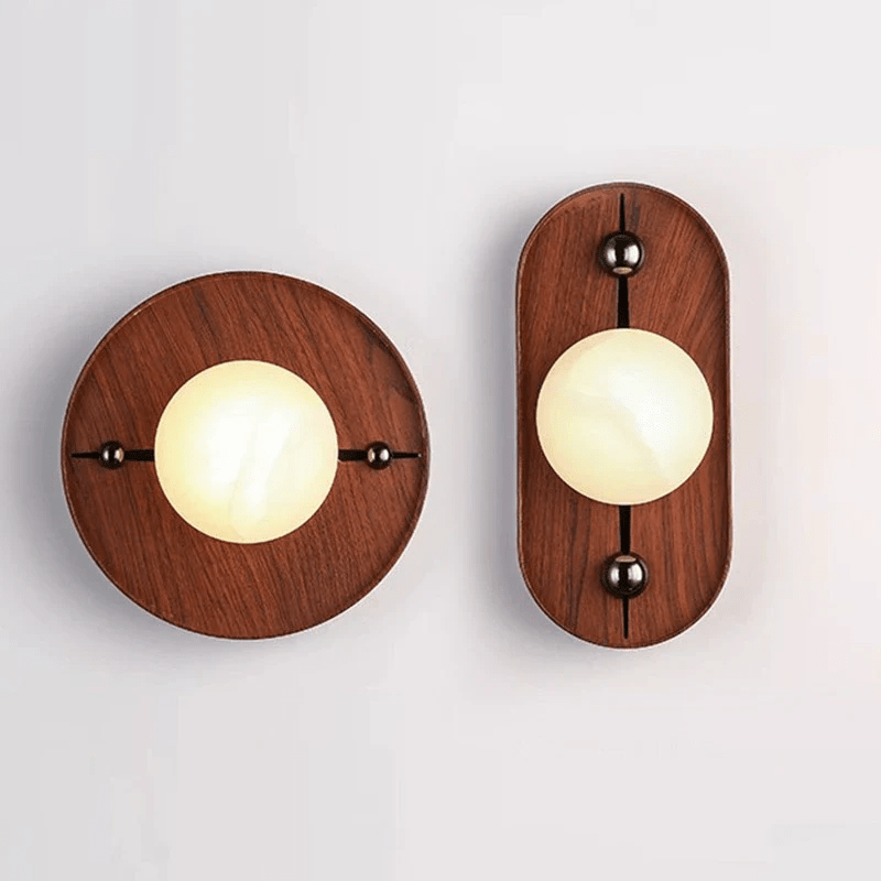 Orlin Alabaster Wood Wall Sconce - Neutralighting