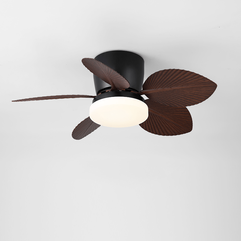 Qilv Breeze Deckenventilatorleuchte in einem modernen Wohnzimmer installiert