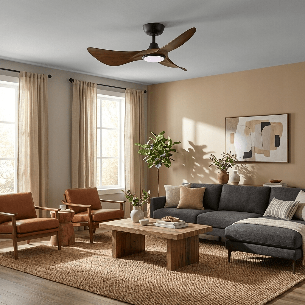 Finn Deckenventilatorleuchte mit integrierter LED-Beleuchtung