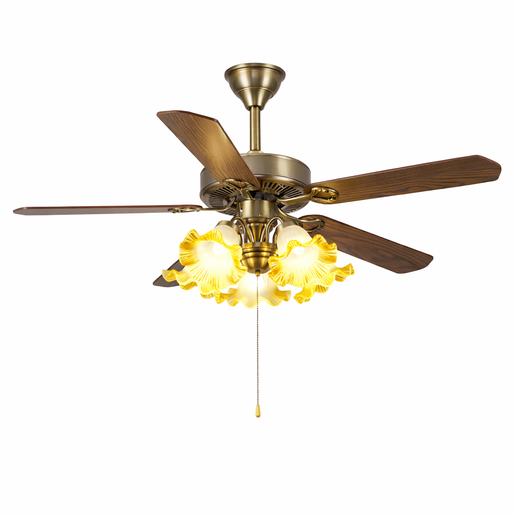 Theodore Vintage Deckenventilator mit Beleuchtung