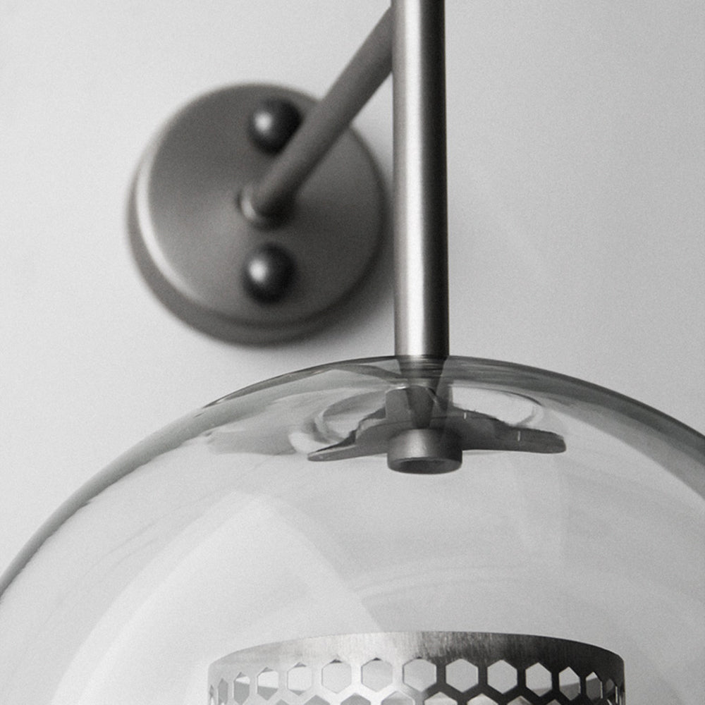 Valentina Industrial LED Wandleuchte Global, Silber/Gold, Innen