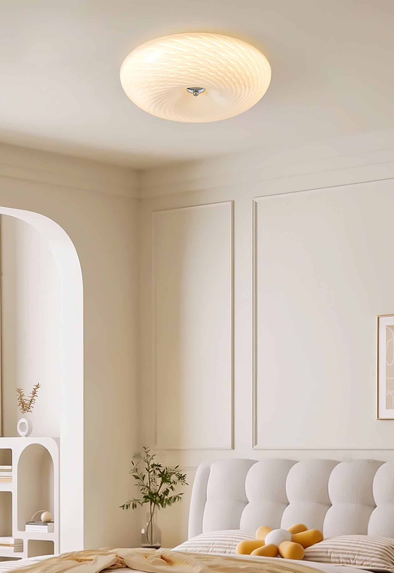 Comarion Moderne Minimalistische Kunstglas-Deckenleuchte-Letslighting
