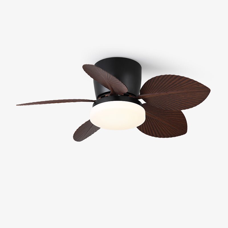 Qilv Breeze Deckenventilatorleuchte in Walnuss und Schwarz