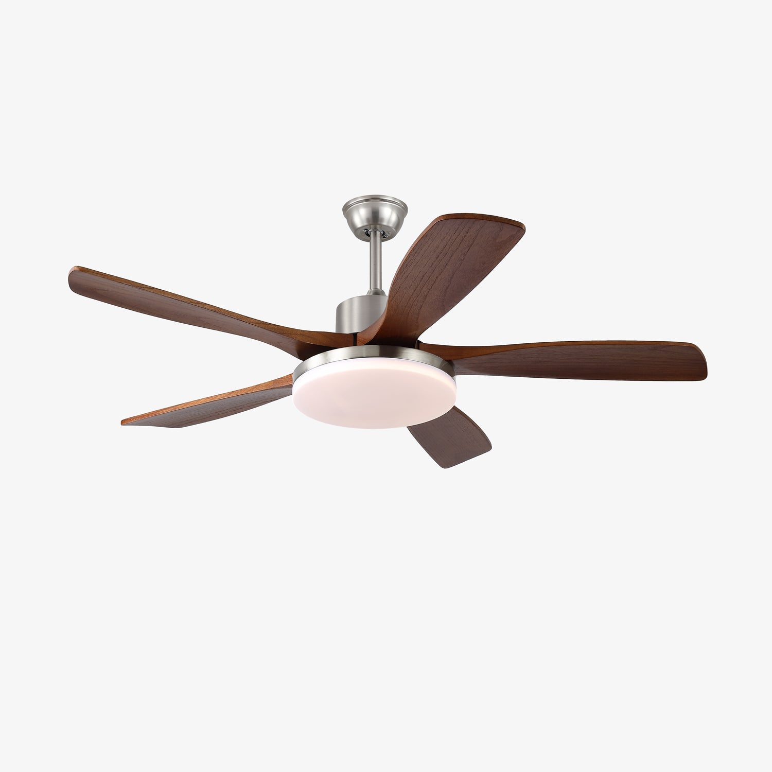 Orvian Deckenventilatorleuchte mit 3 Flügeln, Walnuss-Finish