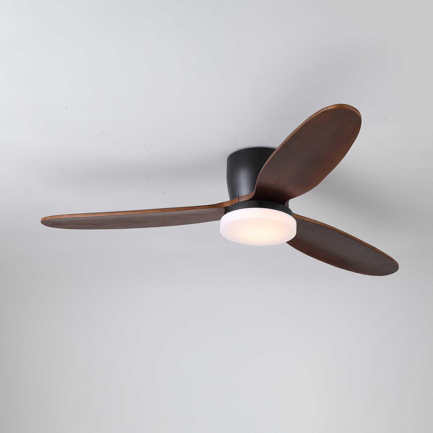 Nahaufnahme des Motors des Athyrs Deckenventilators mit Beleuchtung