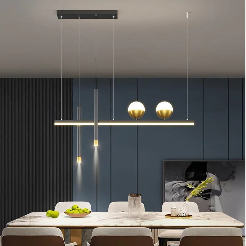 Arishalineare LED Pendelleuchte aus Metall für Esszimmer
