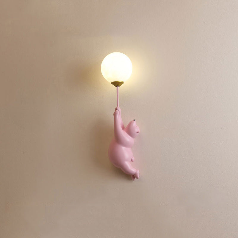 Arisha Design Bear LED Wandleuchte Innen Weiß, Kinderzimmer/Schlafzimmer