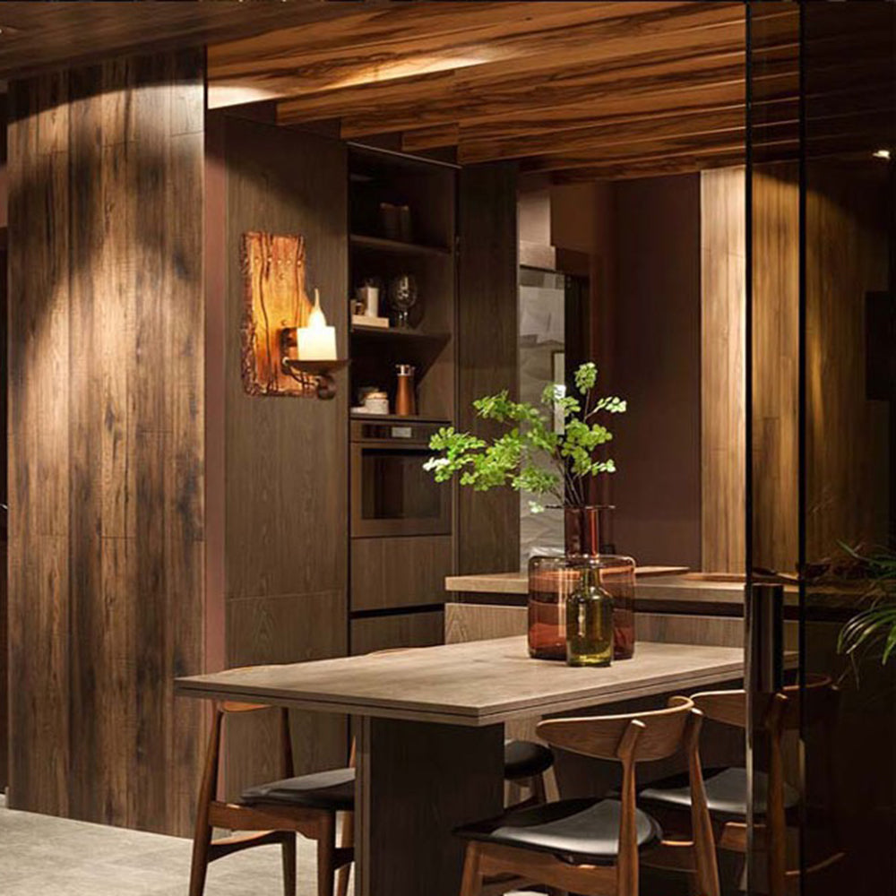 Epoch Moderne LED Wandleuchte Holz/Metall Wohnzimmer/schlafzimmer