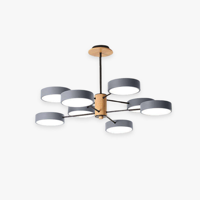 Arisha Modern Kronleuchter Geometrische Wohnzimmer, Metall Holz, 3 Farben-Letslighting