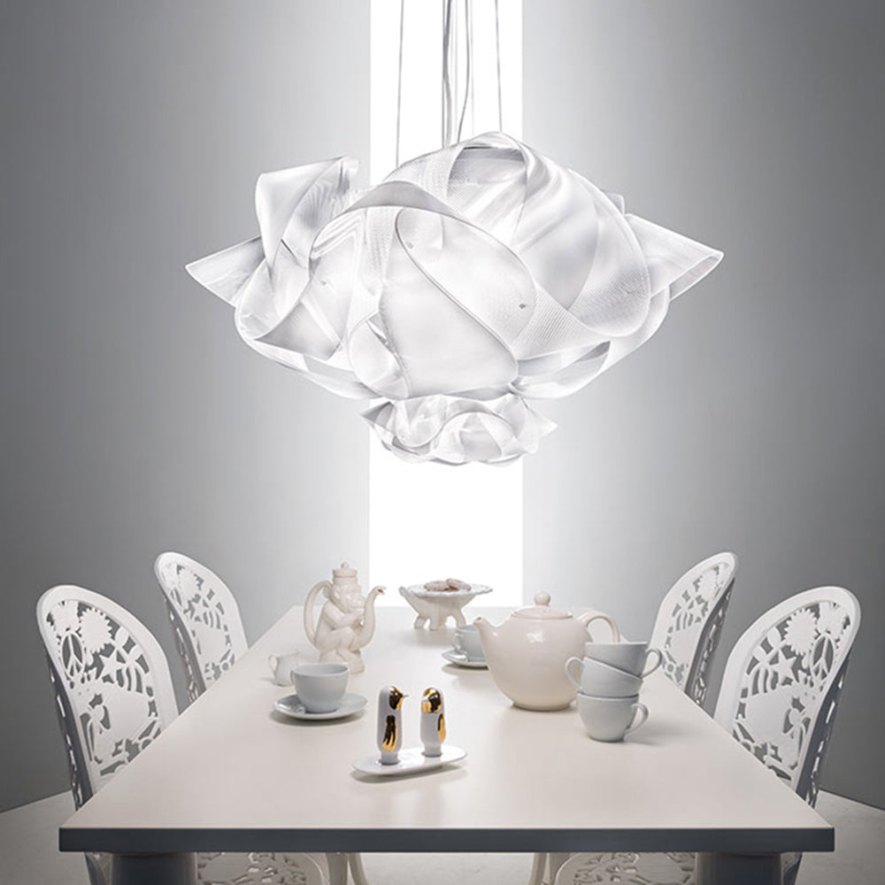 Arisha Modern Design LED Pendelleuchte Innen Weiß Wohn/Schlafzimmer/Esstisch PVC 48-68cm