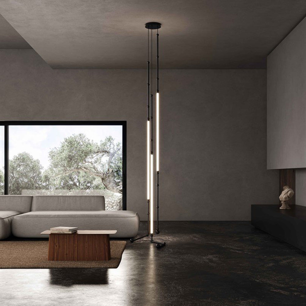 Arisha Modern Lineare LED Pendelleuchte SchwarzSchlaf/Wohnzimmer Metall Silikon