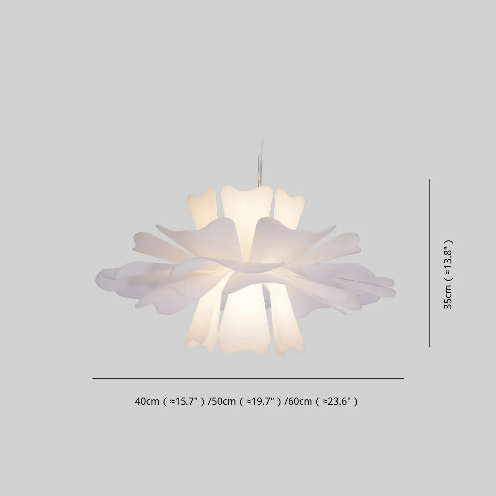 Aria Moderne Pendelleuchte Blumen Weiß, Metall/Acryl Esszimmer/Wohnzimmer