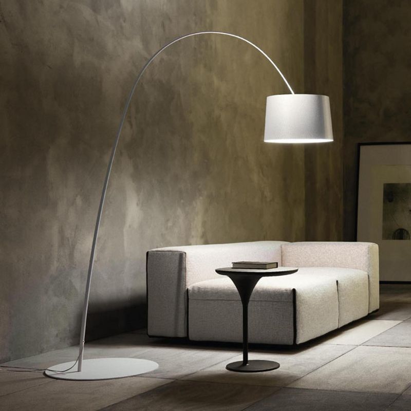 Arisha Cool Modern Stehleuchte Metallbogen, Schwarz/Weiß/Rot/Blau, Schlafzimmer, Metall