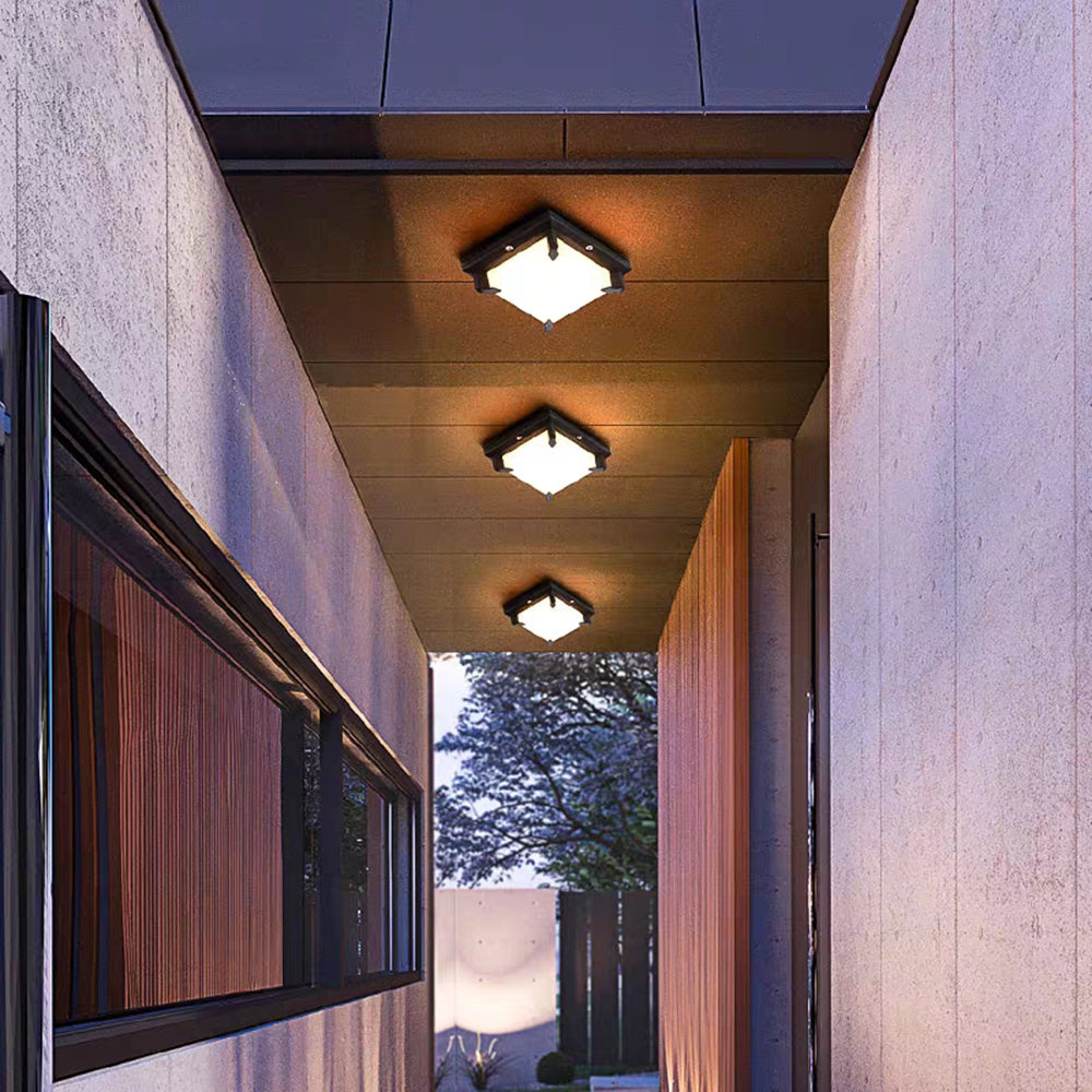 Ray Modern LED Außenleuchte Geometrie Schwarz Flur/Garten/Balkon Metall&Acryl