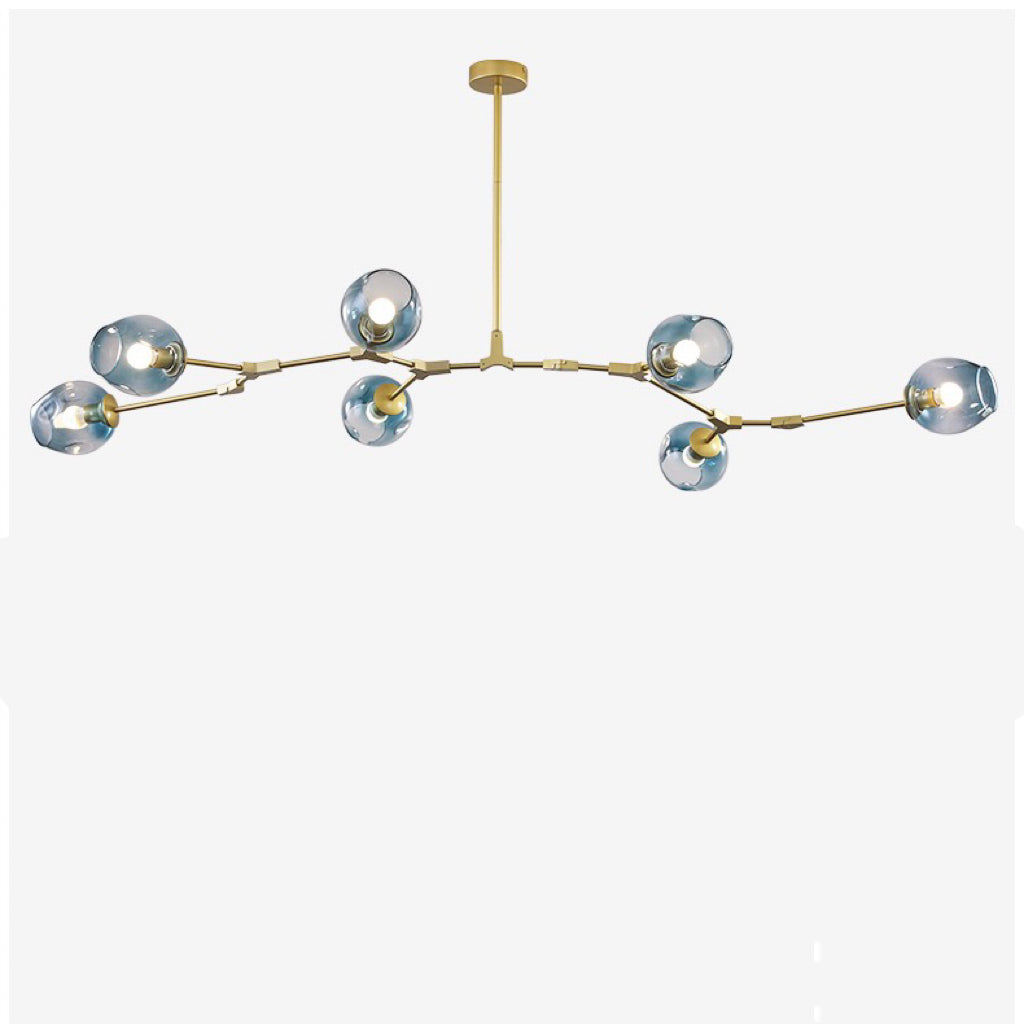 Valentina Pendelleuchte Schwarze/Gold Wohnzimmer/Schlafzimmer Metall/Glas