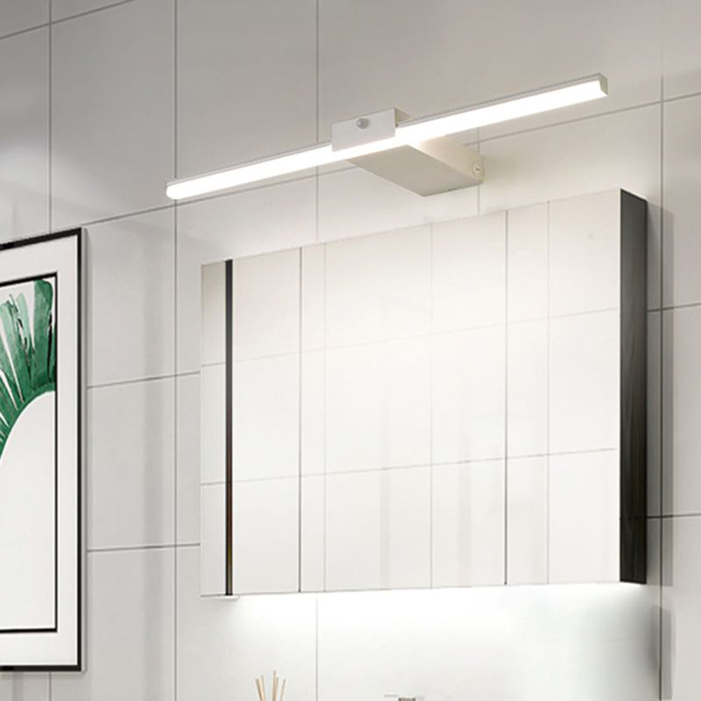 Arisha Minimalistische lineare Metall-Wandleuchte, Schwarz/Weiß, Badezimmer-Letslighting