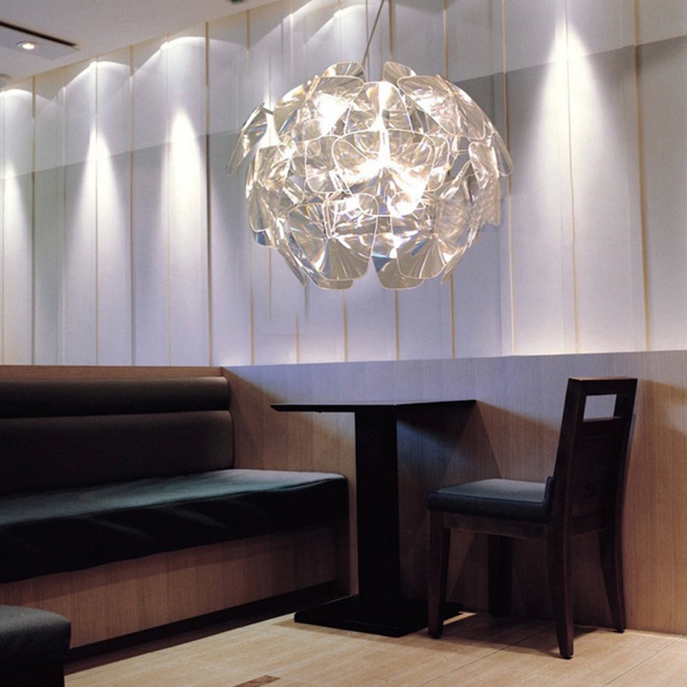 Arisha Design Blume LED Pendelleuchte Metall Acryl Wohnzimmer Schlafzimmer Esszimmer