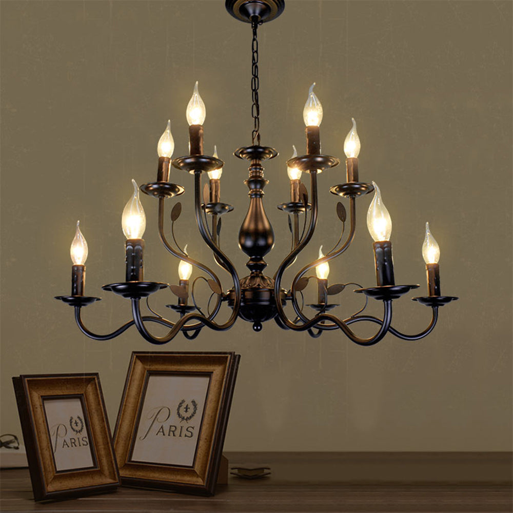 Silva Modern Kronleuchter, Schwarz, Zweig, Metall, Schlafzimmer