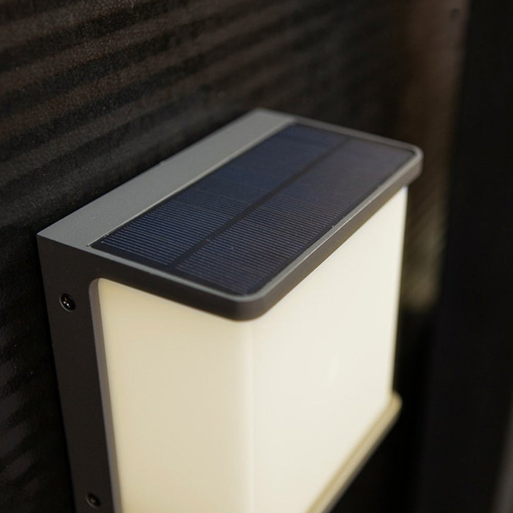 Ray Modern LED Außenwandleuchte Solar Schwarz/Weiß Flur/Balkon Acryl 3 Größen 10CM 15CM 35CM