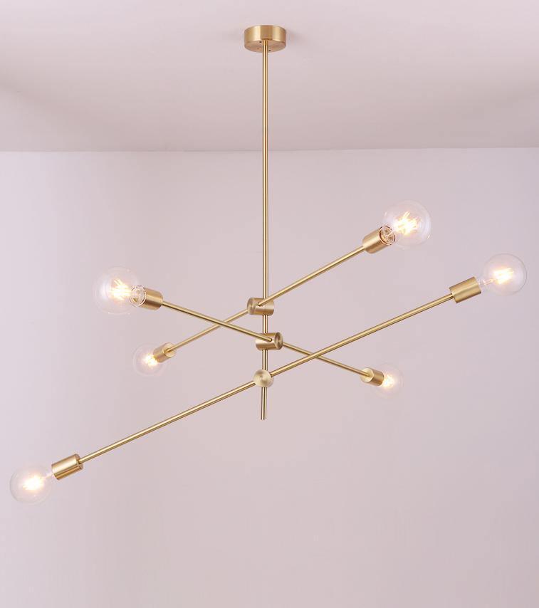 Edward Minimalistischer moderner Kronleuchter aus Messing-Letslighting