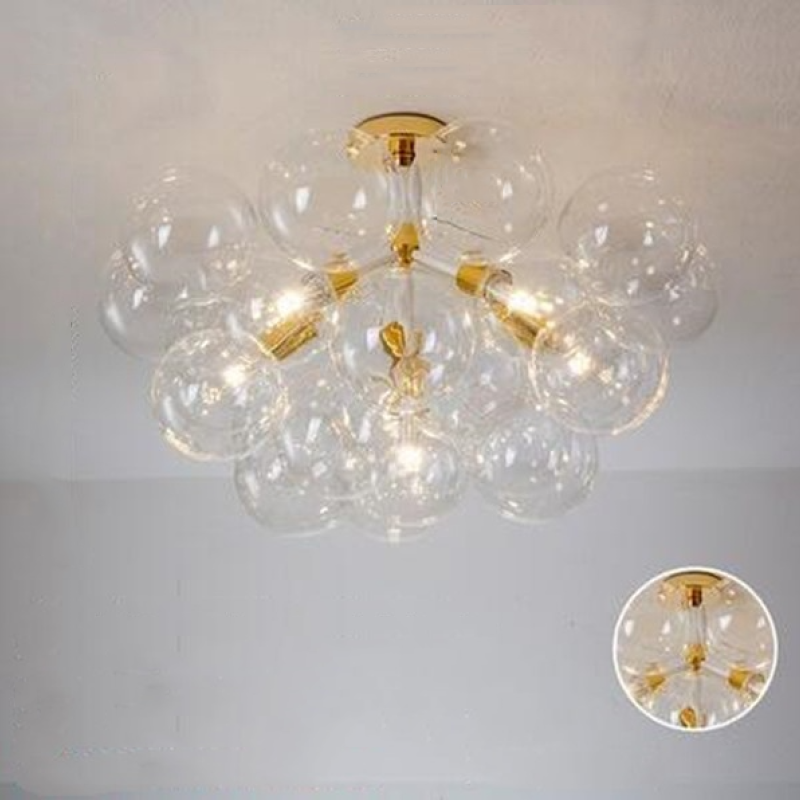 Valentina Nordic Luxury Bubble Pendelleuchte, Weiß/Schwarz/Kaffee