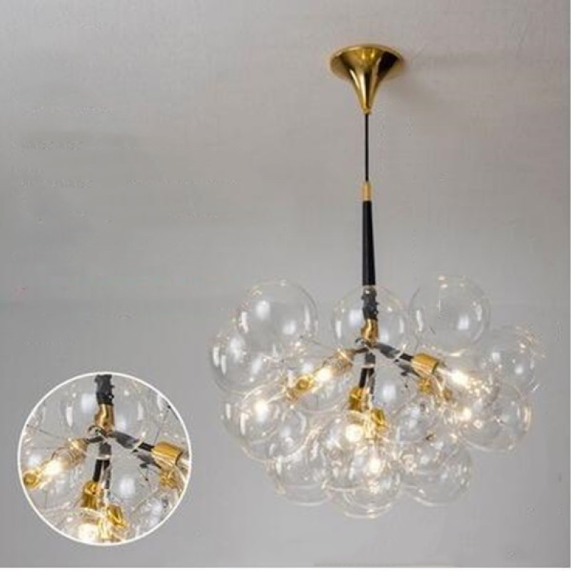 Valentina Nordic Luxury Bubble Pendelleuchte, Weiß/Schwarz/Kaffee