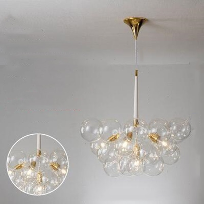 Valentina Nordic Luxury Bubble Pendelleuchte, Weiß/Schwarz/Kaffee