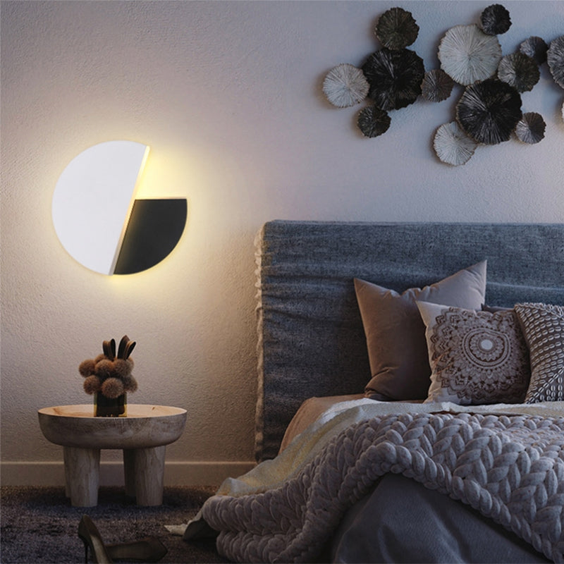 Drehbare Wandleuchte Schwarz/Weiß LED für Schlafzimmer & Wohnzimmer