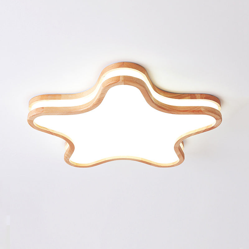 Aria Modern LED Sternenhimmel Deckenleuchte Holz Kinderzimmer