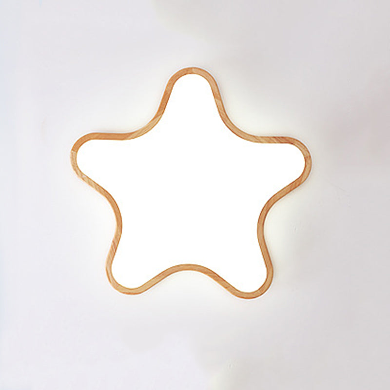 Aria Modern LED Sternenhimmel Deckenleuchte Holz Kinderzimmer