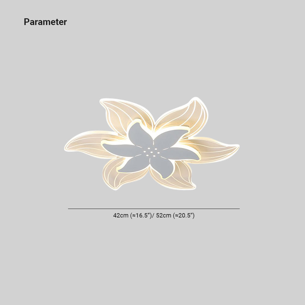 Arisha Deckenleuchte Blumenform Weiß, Metall Acryl