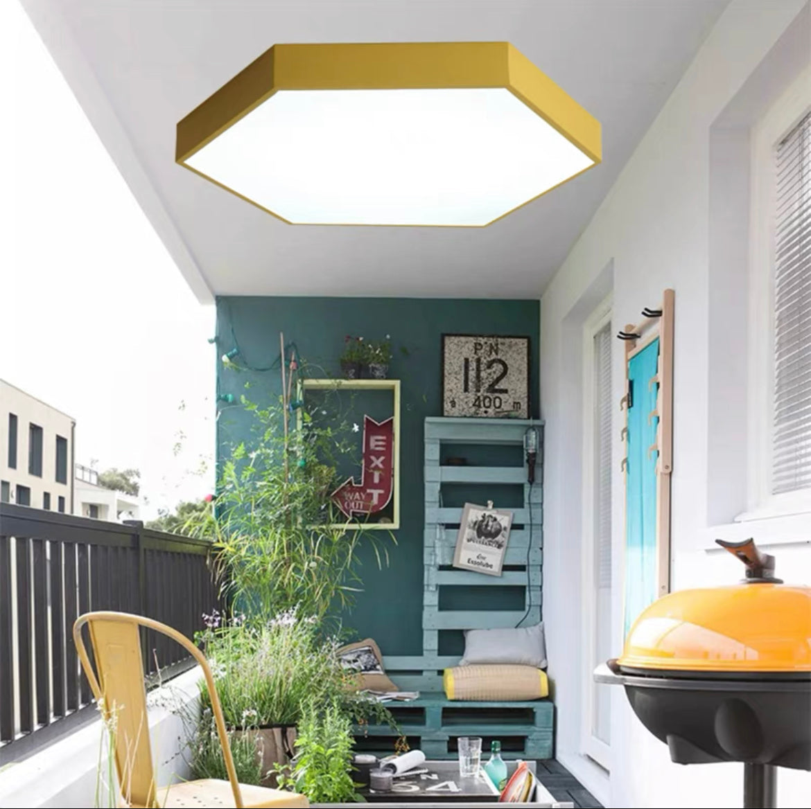 Valentina Moderne LED Deckenleuchte Weiß/Schwarz Esszimmer/Wohnzimmer