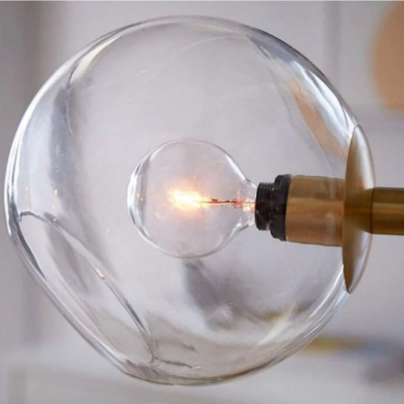 Valentina Modern LED Pendelleuchte Kugel Schwarz/Gold Ess/Wohnzimmer Glas