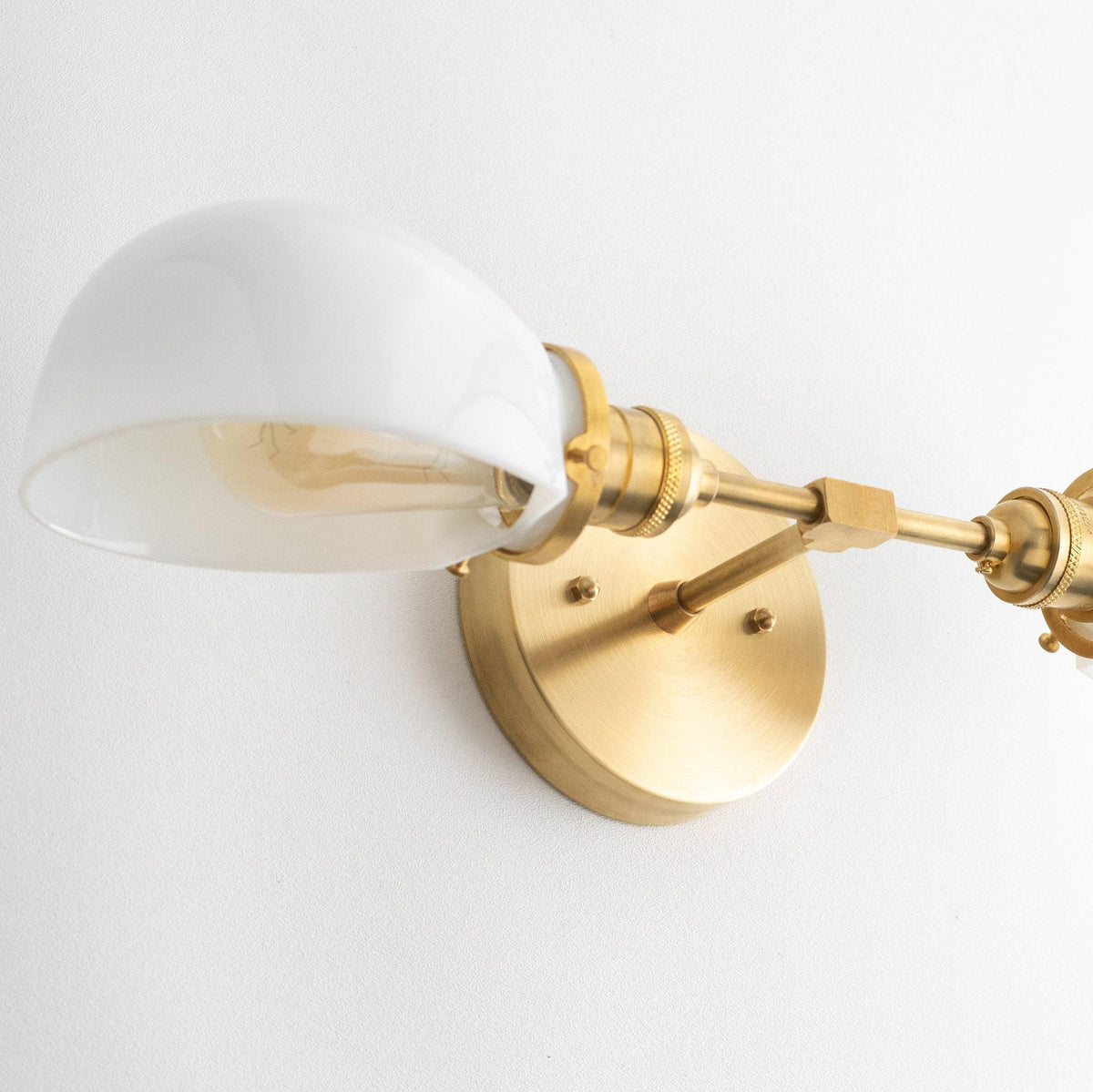 Gebürstetes Nickel Art Déco Wandleuchte