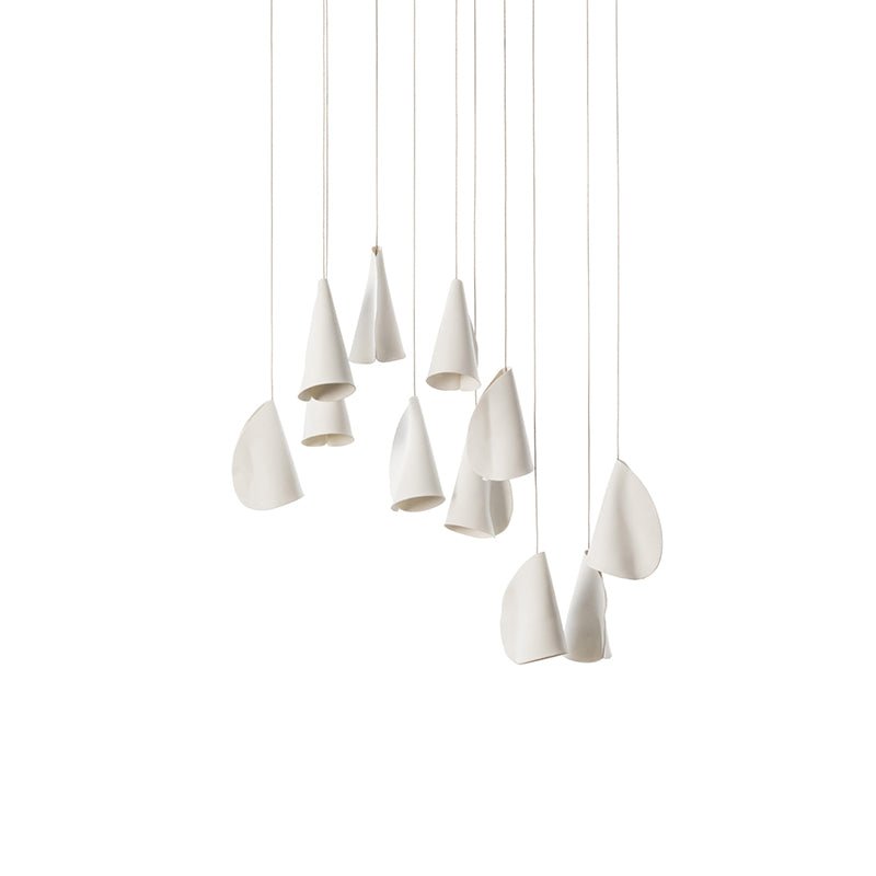 Olshaion Geometrische Keramik-Pendelleuchte-Letslighting