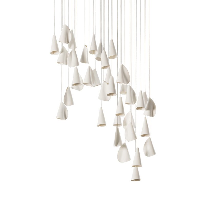 Olshaion Geometrische Keramik-Pendelleuchte-Letslighting